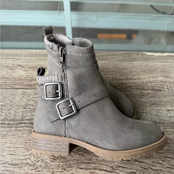 Wonder Nation Toddler Girl Sweater Knit Ankle Boots Gray Size 10 - Picture 2 of 8